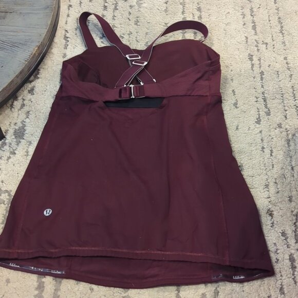 Lululemon Athletica Red Sleeveless Tank Top Backless Cut Out - Picture 10 of 14